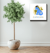 Capricorn Wrapped Canvas 20x20 | Zodiac Series 4 - Beyond T-shirts